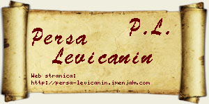 Persa Levičanin vizit kartica